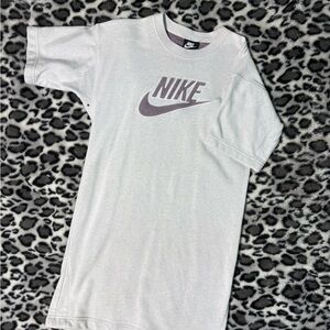 Nike Light Gray Tee with Purple Logo dress